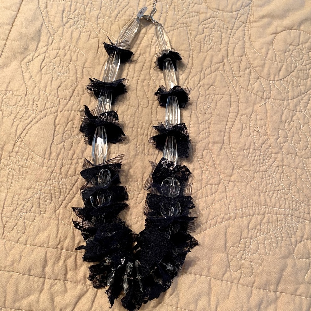 Adia Kibur acrylic + fabric necklace LIKE NEW